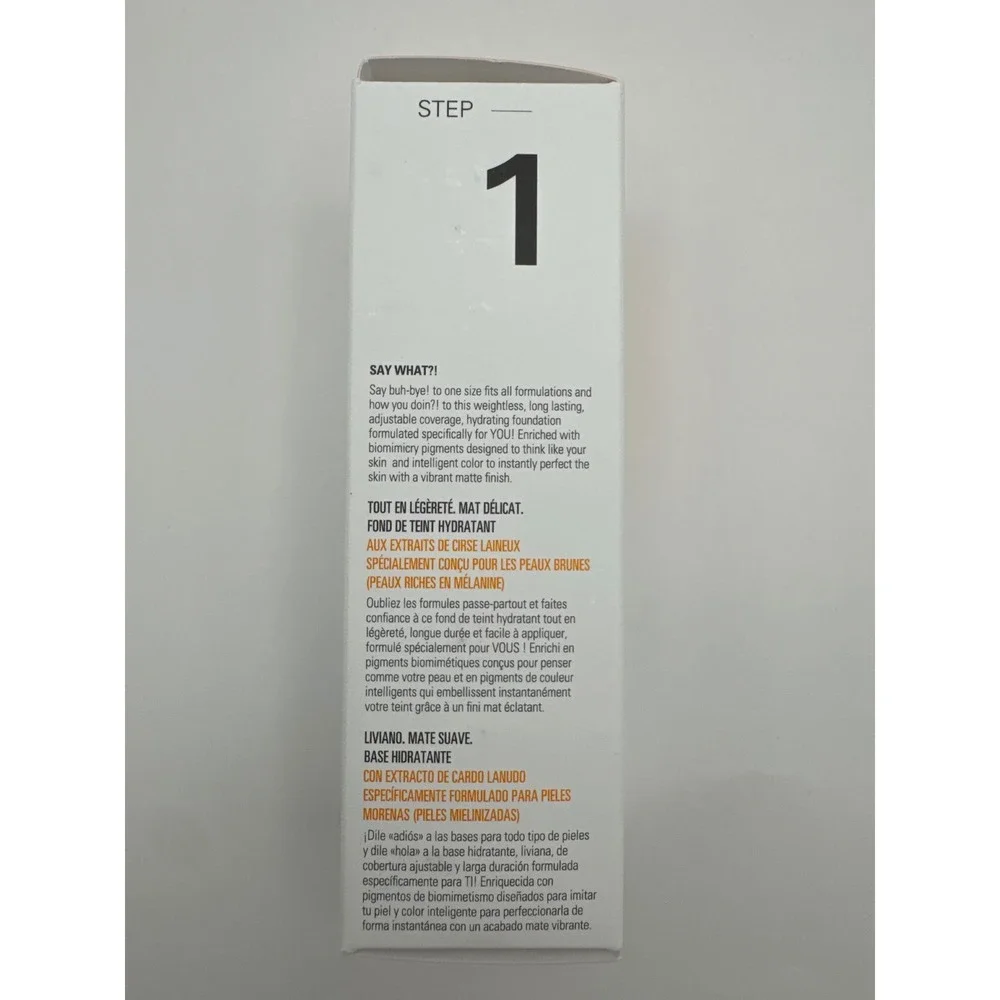 UOMA BEAUTY SAY WHAT?! Weightless Soft Matte Foundation Brown Sugar‎ T1W BNIB